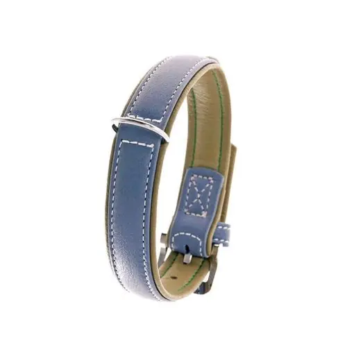 Karlie Vintage Trend Halsband - Rauchblau/Moosgrün 65cm / 40 mm 60cm / 40 mm Schneller Versand