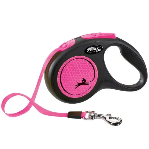 Flexi New Classic Neon Gurt-Roll-Leine S / Pink S / Gelb Top-Seller