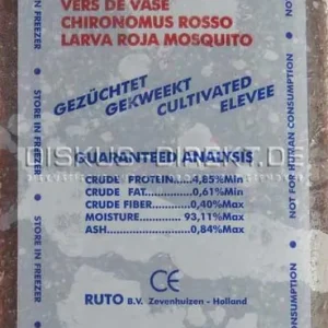 Zertifiziert Mückenlarven rot, Ruto, 500g Flatpack