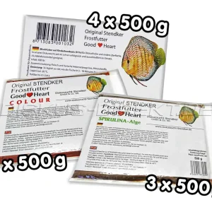 Sofort Bestellen Vorteilspaket: MIX 500g Stendker GoodHeart: 3 x 500g "Spirulina-Alge", 3 x 500g "Colour", 4 x 500g Goodheart "Classic" = 5 kg