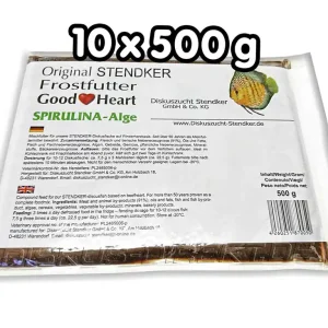 Vorteilspaket: 10 x 500g Stendker GoodHeart 500g "SPIRULINA - Alge" Flachtafel = 5kg Meistverkauft