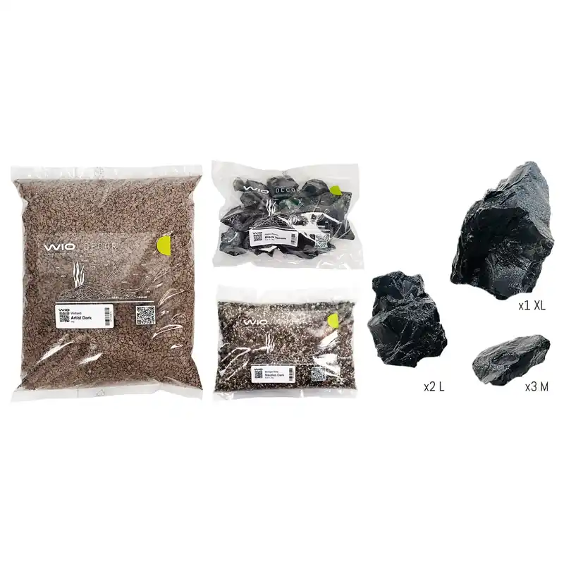 Sonderangebot WIO Biotope Decor-Kit Nautilus Dark 20 kg