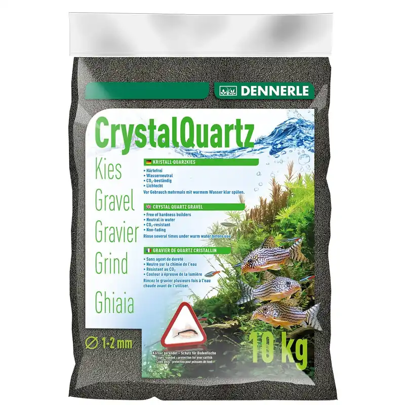 Dennerle Kristall-Quarzkies diamantschwarz B-Ware 5 kg Ausverkauf
