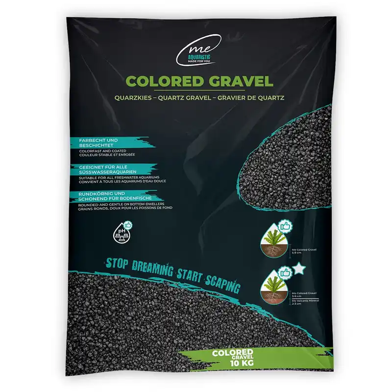 Neue Kollektion Me Colored Gravel Obsidian Black 2,0-3,5 mm 5 kg