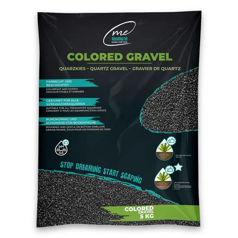 Me Colored Gravel Obsidian Black 2,0-3,5 mm 5 kg Markenware