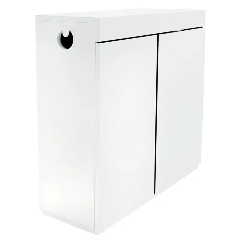 Rabatt european aquaristics Unterschrank weiß hochglanz 30 x 30 x 80 cm