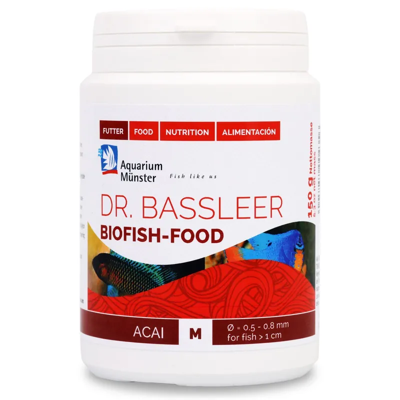 Neu Aquarium Münster Dr. Bassleer Biofish Food BF Acai M 60 g