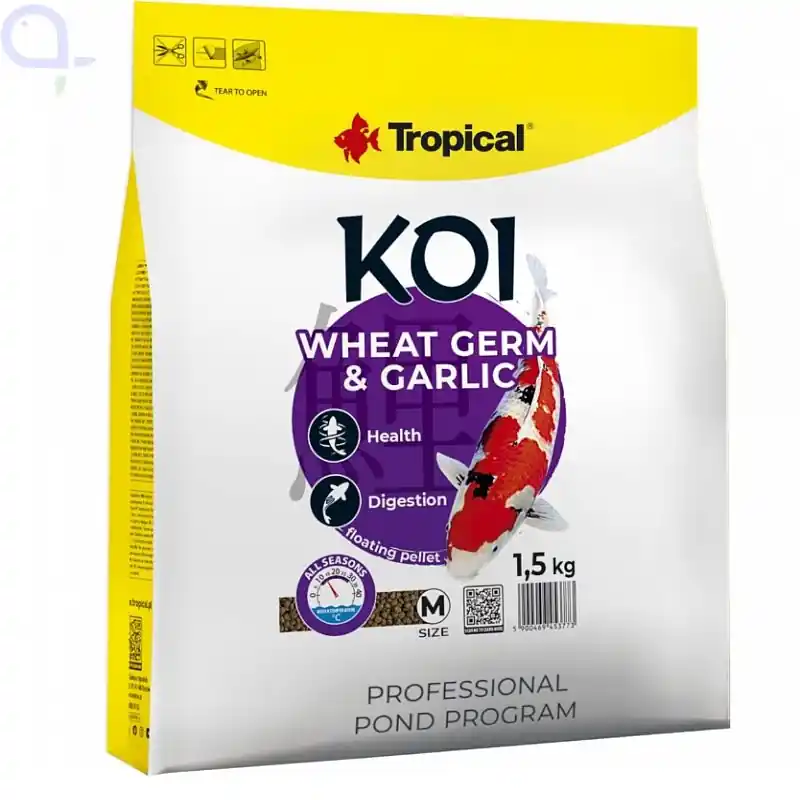 Aktuell Tropical Koi Wheat Germ & Garlic Pellet Size - M - 1,5 kg