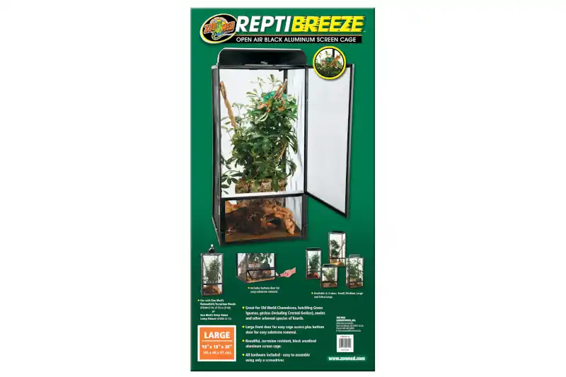 Sofort Bestellen Zoomed ReptiBreeze Alum Screen Cage, Terrarium, 46x46x92 cm