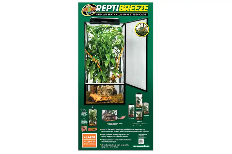 Zoomed ReptiBreeze Alum Screen Cage, Terrarium, 61x61x122 cm Direkt Vom Hersteller