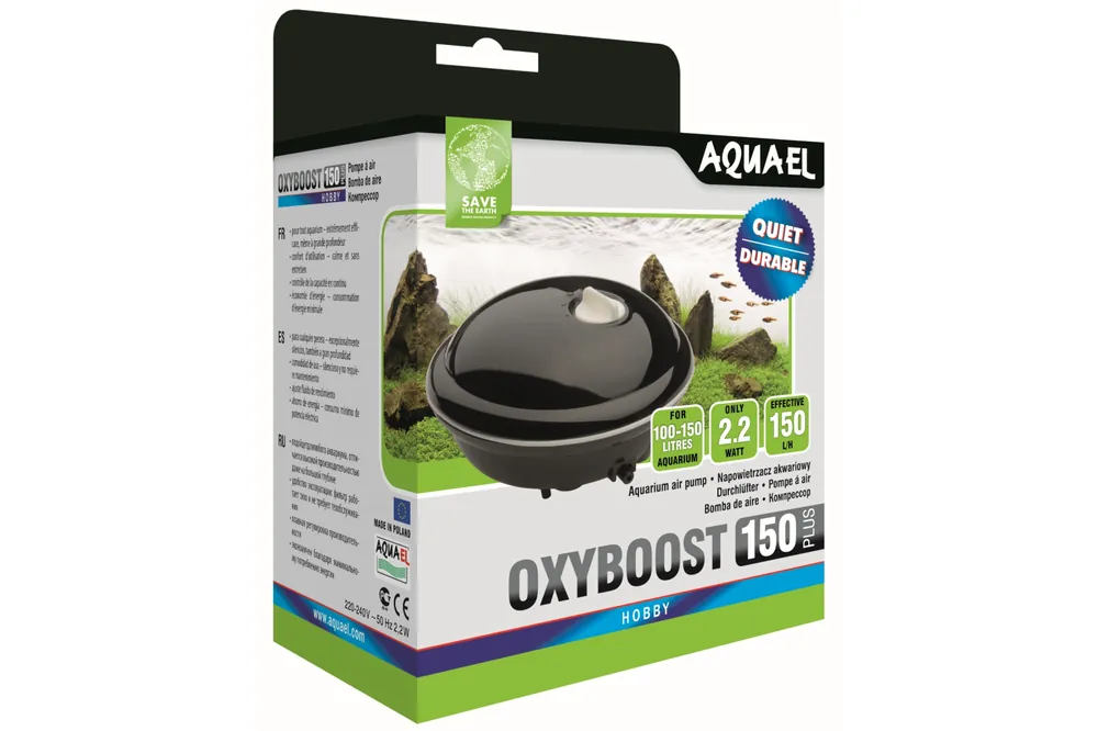 Begrenztes Angebot Aquael Oxyboost Luftpumpe APR-150 PLUS, Durchlüfter