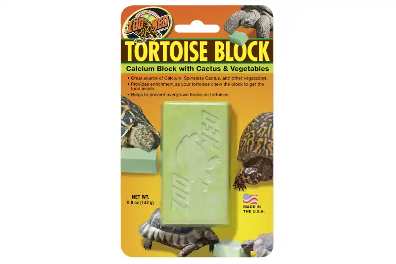 Zoomed Tortoise Block mit Opuntia Kaktus, Kalziumblock, 142 g Saisonangebot