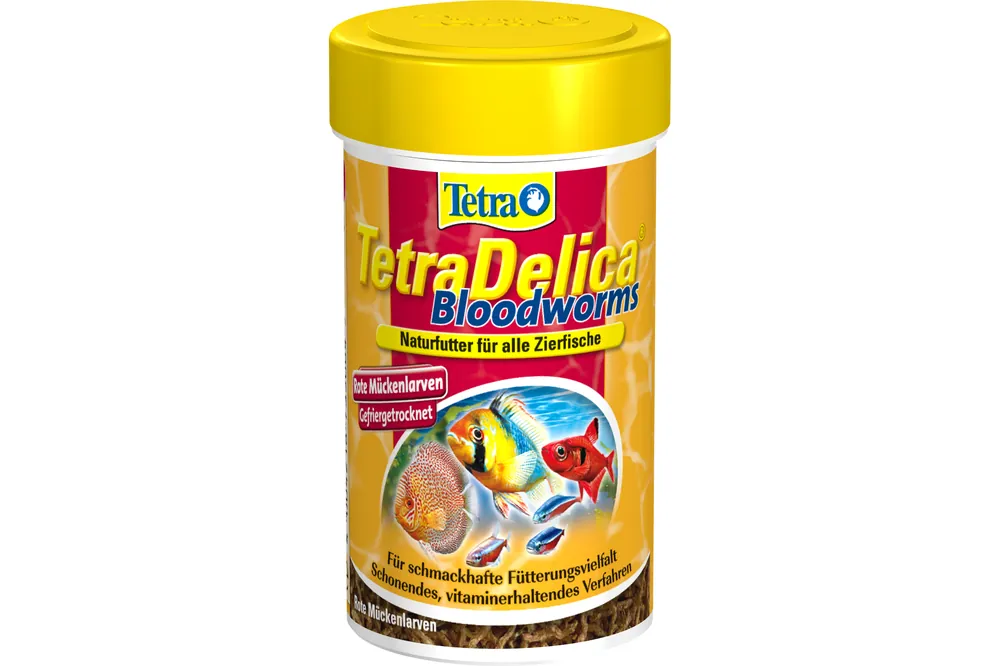 Tetra TetraDelica Bloodworms, Ergänzungsfutter-Mückenlarven, 100 ml Nur Für Kurze Zeit