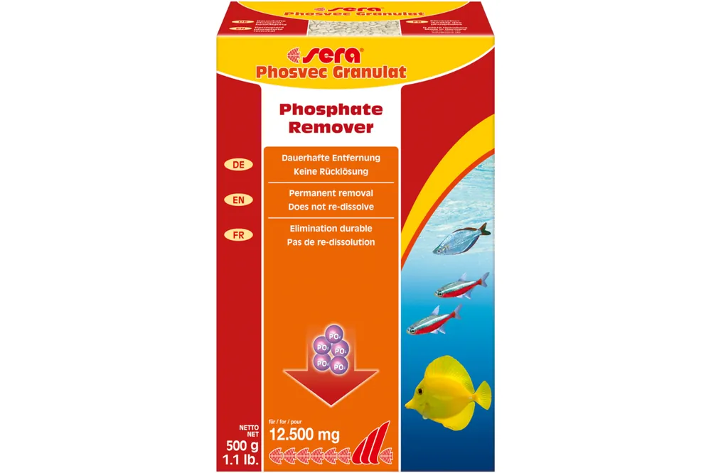 Sera Phosvec Granulat, Phosphat-Entferner, 500 g Markenware