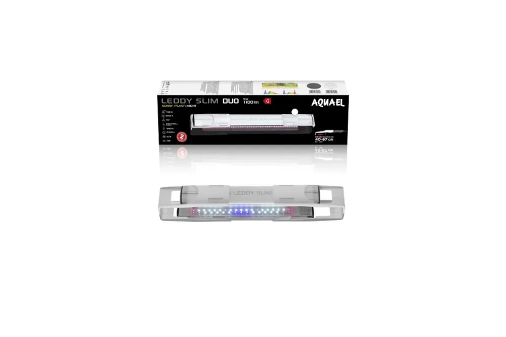 Aquael Leddy Slim Duo, Sunny Plant & Night 2.0, weiß, 40-60 cm, 16 W Letzte Chance
