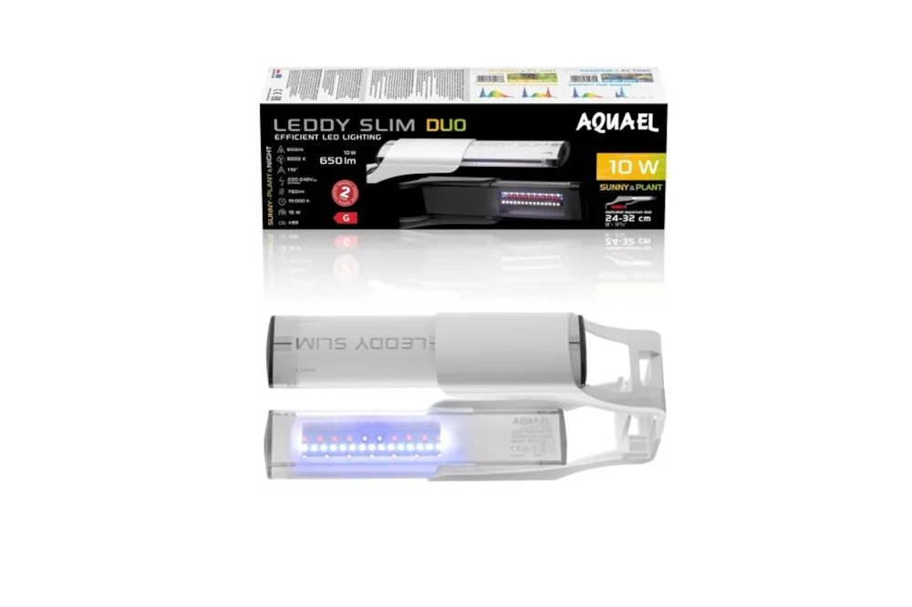 Aquael Leddy Slim Duo, Sunny Plant & Night 2.0, weiß, 20-50 cm, 10 W Preis Gesenkt