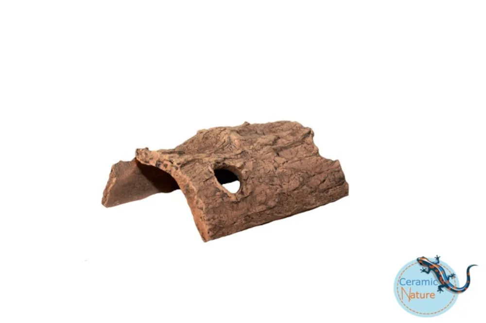Garantierte Lieferung CeramicNature Half-Log M, Baumstamm-Tunnel, ca. 18×10×6 cm
