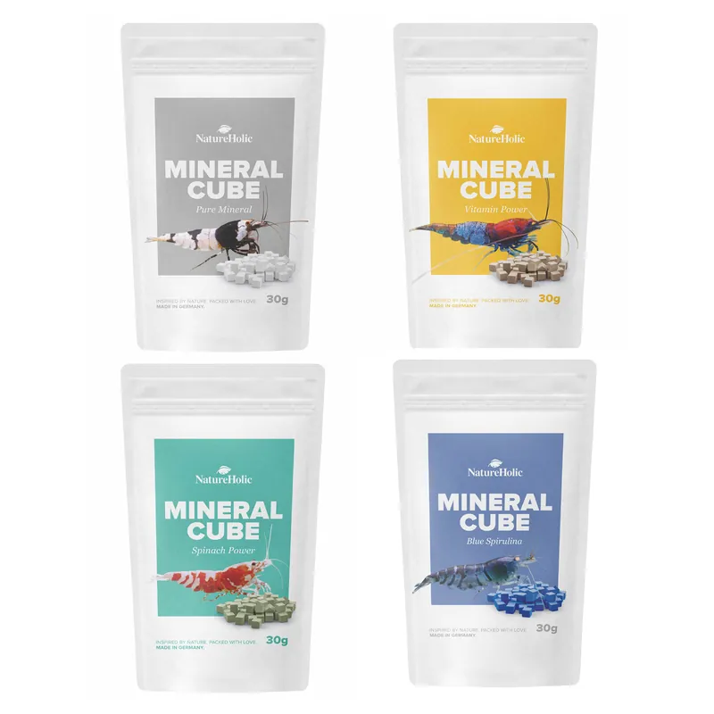 NatureHolic MineralCube Bundle, 4 Sorten, Mineralien für Garnelen, Schnecken & Krebse Jetzt Bestellen