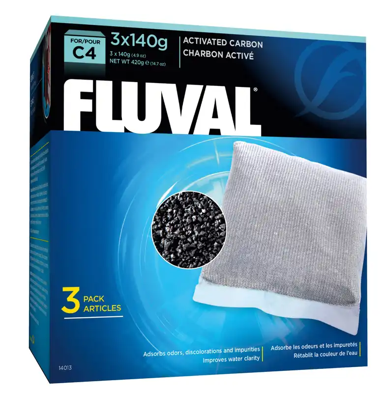 Preisreduziert Fluval C4 Kohlepatrone 3x140 g