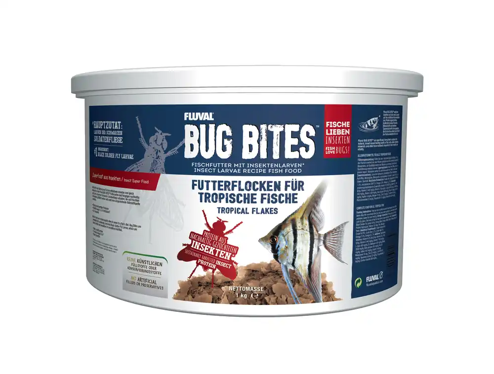 Schnäppchen Fluval Bug Bites Tropical Flakes 1Kg