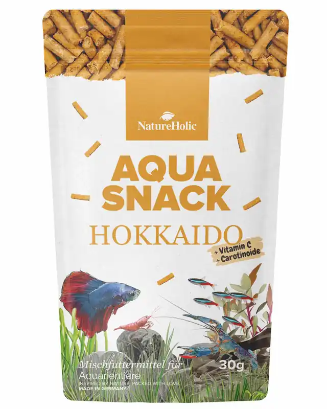 Zertifiziert NatureHolic AquaSnack Hokkaido Sticks, Futtersticks, 30 g