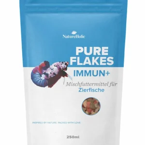 Knallerangebot NatureHolic Pure Flakes Immun+, Futter für Fische und Wirbellose, 250 ml