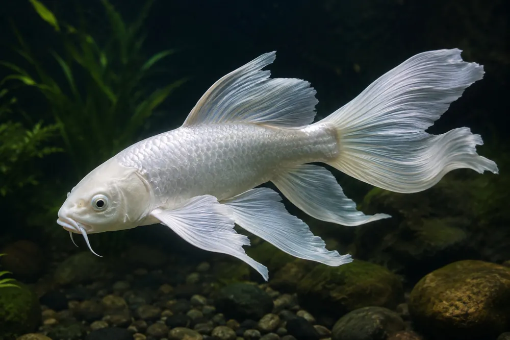 Sale Koi Butterfly Platinum, Cyprinus carpio, 5-6 cm