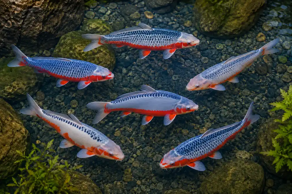 Heißes Angebot Koi Asagi (mit Rückenschuppen), Mix, 20-25 cm, Cyprinus carpio