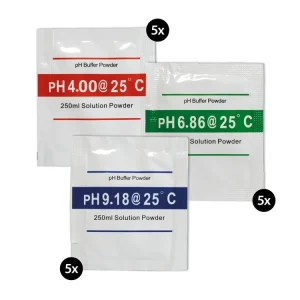 Aktuell Set di polvere per la calibrazione del pH 5x 3 pezzi