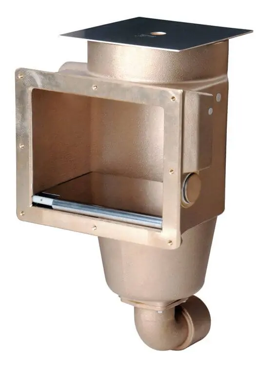 Expressversand Lahme Rotguss Skimmer mit Niveauregleranschluß 240 mm mit 2-Wege Steuerventil