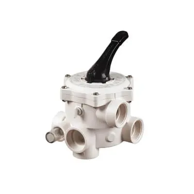 Praher Filteranlagen Rückspülventil 6 Wege Ventil 21/2" - d75. schwarz. Top + Bottom = Klebe d75. Pump. Return & Waste = Verschraubung Klebe d75 Neu
