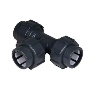 Schnäppchen FlexFit T Stück 90º 2 x Klemm d 50 mm. 1x Klemm d 63 mm