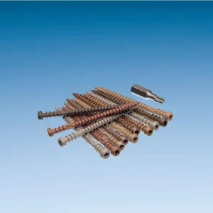 Must-Have Toploc Terrassendielen Schraubset Holz Trägerprofil Walnuss