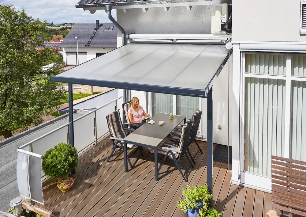 Gutta Terrassendach Aluminium Bausatz 3060 x 3060 mm Top-Angebot
