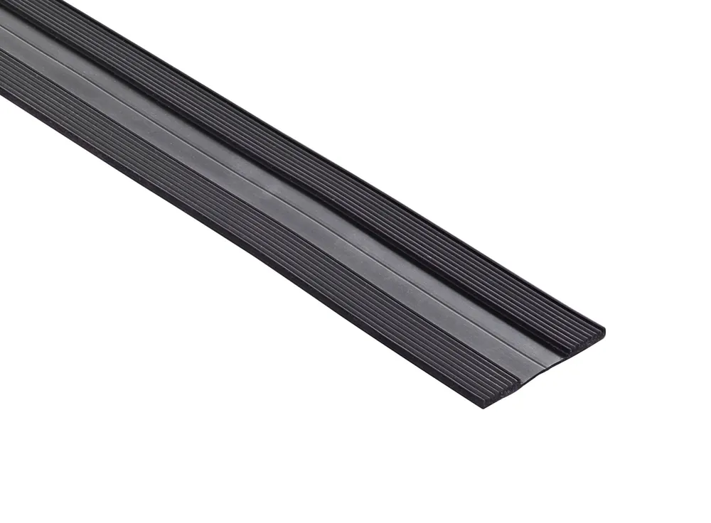 Abverkauf TuJ Echtglas Rippenunterlegeband schwarz 60 mm