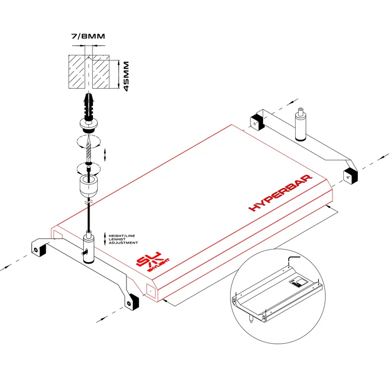 Skylight Hyperbar – Hanging Kit Highlight