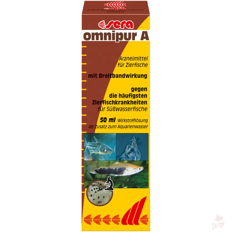 sera omnipur A, 50 ml | Breitband-Heilmittel für Zierfische Expressversand
