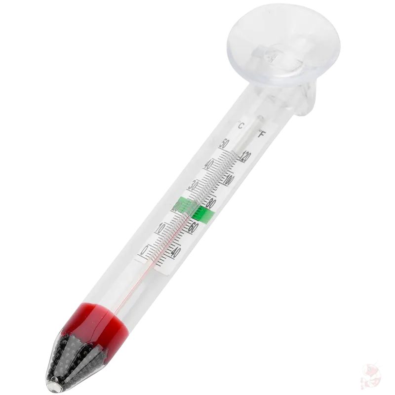 Billig Glas-Thermometer mit Saugnapf | Der Klassiker, 11 cm