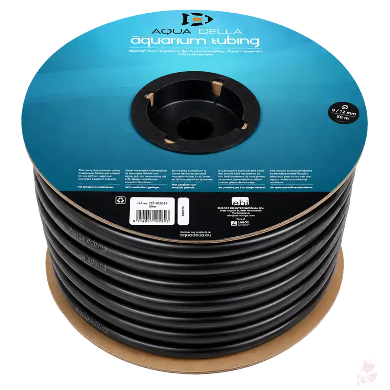 Aquariumschlauch PVC schwarz 12/16 mm | Lichtundurchlässige Rollenware Garantierte Lieferung