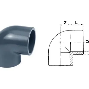 Preis Gesenkt PVC Winkel 90º - beidseitig Klebemuffe (16 Bar) Ø 32 mm Ø 10 mm