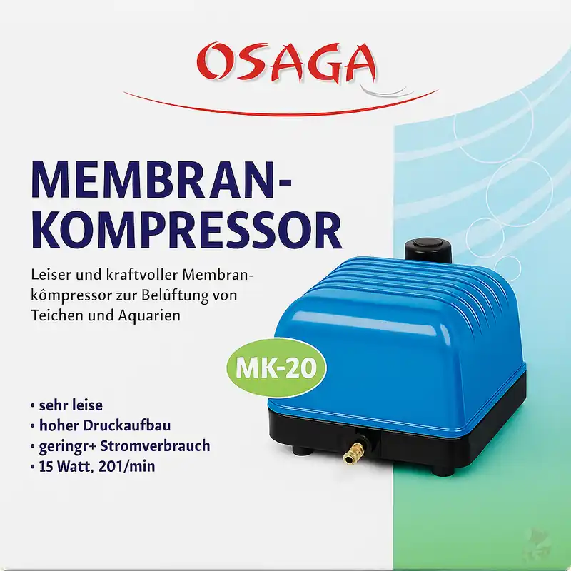 Rabatt OSAGA Membrankompressor MK-20 | 1200 l/h, 15W
