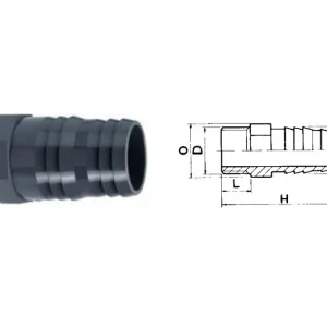 Kracherpreis PVC Schlauchtülle mit Außengewinde (16 Bar) - ¾ Zoll ¼ Zoll