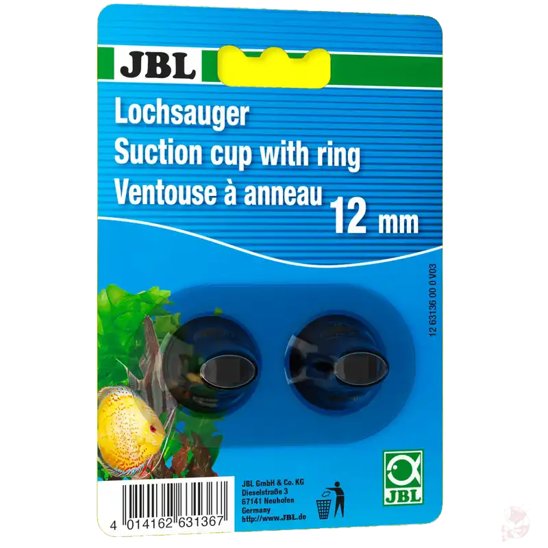 Begrenztes Angebot JBL Lochsauger 12 mm, 2 Stück | Saughalter für Thermometer & Schläuche