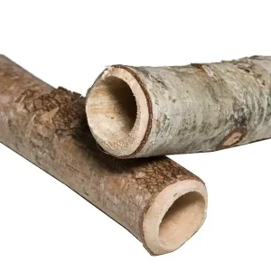 Zertifiziert Birken Röhrchen - Krebs und Garnelen Höhle (verschiedene Größen) small. 2 Stk.