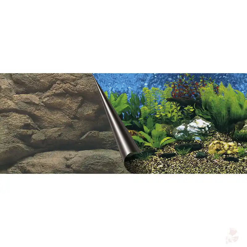 Aquarium Rückwandfolie Sea & Rock, 120 x 50 cm 60 x 30 cm Zertifiziert