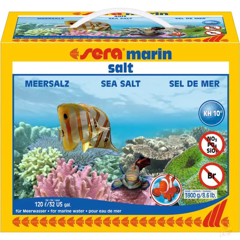 Beliebt sera marin salt (3900g) | Meersalz für ca. 120 Liter 1300g