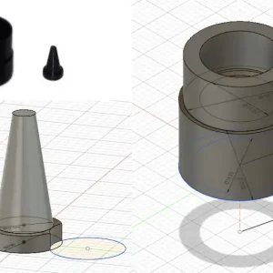 Kupplungs-Adapter Aquael Pat Mini <=> Sera Innenfilter L150/L300 - Schwarz Schwarz Letzte Chance