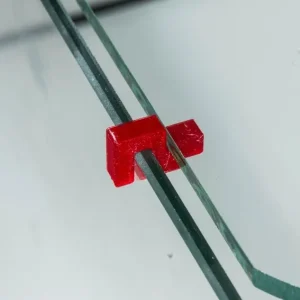 U-Line Abdeckscheibe Halter für Wandstärke 3 mm, Deckelstärke 2 mm, rot transparent, 4 Stk. Aktuell