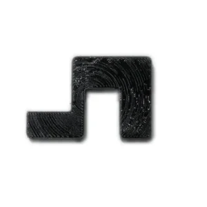 Neuheit U-Line Abdeckscheibe Halter für Wandstärke 6 mm, Deckelstärke 5 mm, schwarz, 4 Stk.
