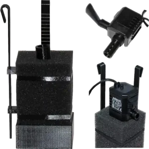 Preisreduziert GT HMF Filter - GTSe - mit Haltestangen (GTSe20) - Komplettset mit Pumpe Aquariumhöhe 20 cm